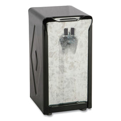 San Jamar 150 Capacity 3.75 in. x 4 in. x 7.5 in. Tall Fold Tabletop Napkin Dispenser - Black