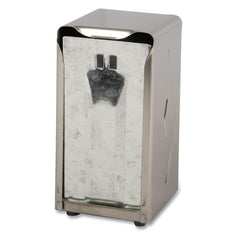 San Jamar 150 Capacity 3.75 in. x 4 in. x 7.5 in. Tall Fold Tabletop Napkin Dispenser - Chrome