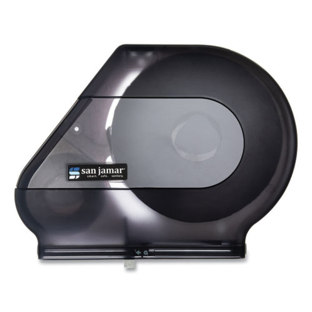 San Jamar 12 in. to 13 in. Roll 22 in. x 5.88 in. x 16.5 in. Quantum JBT Classic Dispenser - Transparent Black Pearl