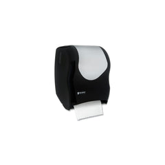 San Jamar 16.75 in. x 10 in. x 12.5 in. Tear-N-Dry Touchless Roll Towel Dispenser - Black/Silver