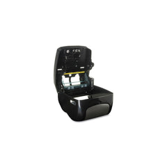 San Jamar 16.75 in. x 10 in. x 12.5 in. Tear-N-Dry Touchless Roll Towel Dispenser - Black/Silver