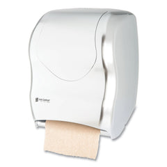 San Jamar Tear-N-Dry 16.75 in. x 10 in. x 12.5 in. Touchless Roll Towel Dispenser - Silver