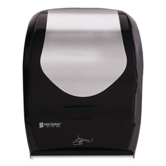 San Jamar T1470BKSS 16.5 in. x 9.75 in. x 12 in. Smart System with iQ Sensor Towel Dispenser - Black/Silver