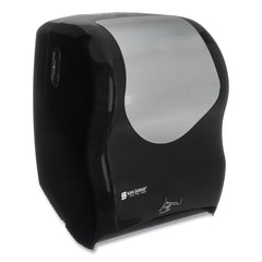 San Jamar T1470BKSS 16.5 in. x 9.75 in. x 12 in. Smart System with iQ Sensor Towel Dispenser - Black/Silver