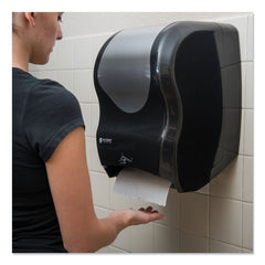 San Jamar T1470BKSS 16.5 in. x 9.75 in. x 12 in. Smart System with iQ Sensor Towel Dispenser - Black/Silver