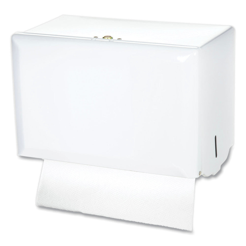 San Jamar 10.75 in. x 6 in. x 7.5 in. Singlefold Paper Towel Dispenser - White