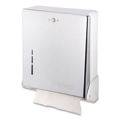 San Jamar 11.63 in. x 5 in. x 14.5 in. True Fold C-Fold/Multifold Paper Towel Dispenser - Chrome