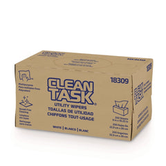 Sellars 1-Ply 9 x 10.25 Clean Task Utility Wipers - White (24/Carton)