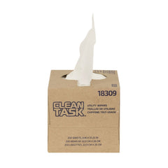 Sellars 1-Ply 9 x 10.25 Clean Task Utility Wipers - White (24/Carton)