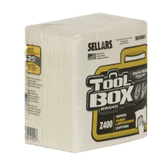 Sellars 1-Ply 11.87 x 13 Z400 Quarterfold Wipers - White (12/Carton)