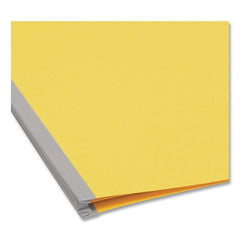 Smead 2 in. Expansion Top Tab Classification Folders with 6 SafeSHIELD Fasteners - Letter Size/Yellow Exterior (10/Box)