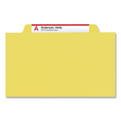 Smead 2 in. Expansion Top Tab Classification Folders with 6 SafeSHIELD Fasteners - Letter Size/Yellow Exterior (10/Box)