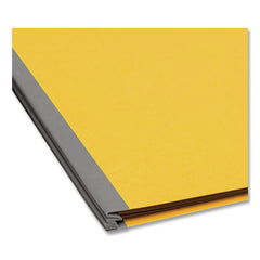 Smead 6 SafeSHIELD Fasteners 2 Dividers Legal Size 6-Section Pressboard Top Tab Pocket Classification Folders - Yellow (10/Box)