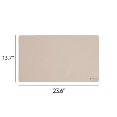 Smead 23.6 x 13.7 Vegan Leather Desk Pads - SandStone