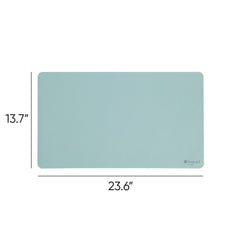 Smead 23.6 in. x 13.7 in. Vegan Leather Desk Pads - Light Blue