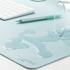 Smead 23.6 in. x 13.7 in. Vegan Leather Desk Pads - Light Blue