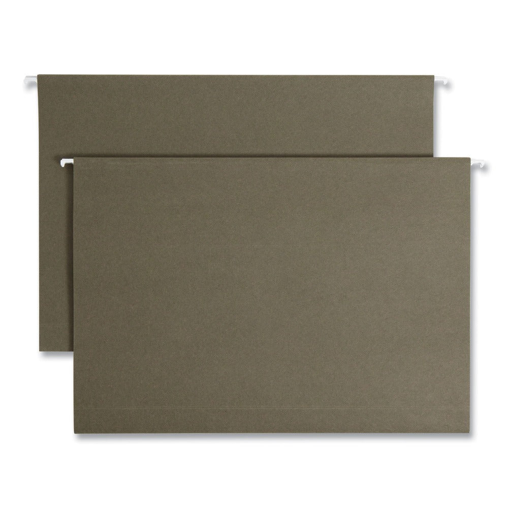 Smead 2 in. Capacity Legal Size Box Bottom Hanging File Folders - Standard Green (25/Box)