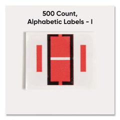 Smead 1 in. x 1.25 in. I Color-Coded End Tab Filing Labels - White (500/Roll)