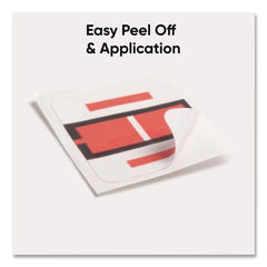 Smead 1 in. x 1.25 in. I Color-Coded End Tab Filing Labels - White (500/Roll)