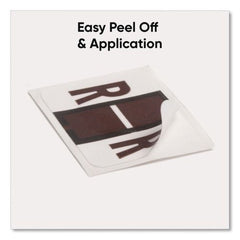 Smead 1 in. x 1.25 in. R Color-Coded End Tab Filing Labels - White (500/Roll)