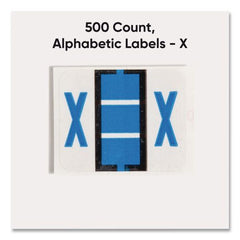 Smead 1 x 1.25 A-Z Color-Coded End Tab X Filing Labels - White (1-Roll)
