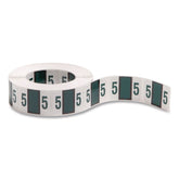 Smead 1 in. x 1.25 in. 5 Numerical End Tab File Folder Labels - White (1-Roll)