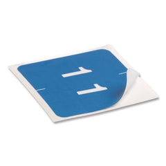 Smead 1.5 in. x 1.5 in. 1 Numerical End Tab File Folder Labels - Light Blue (1-Roll)