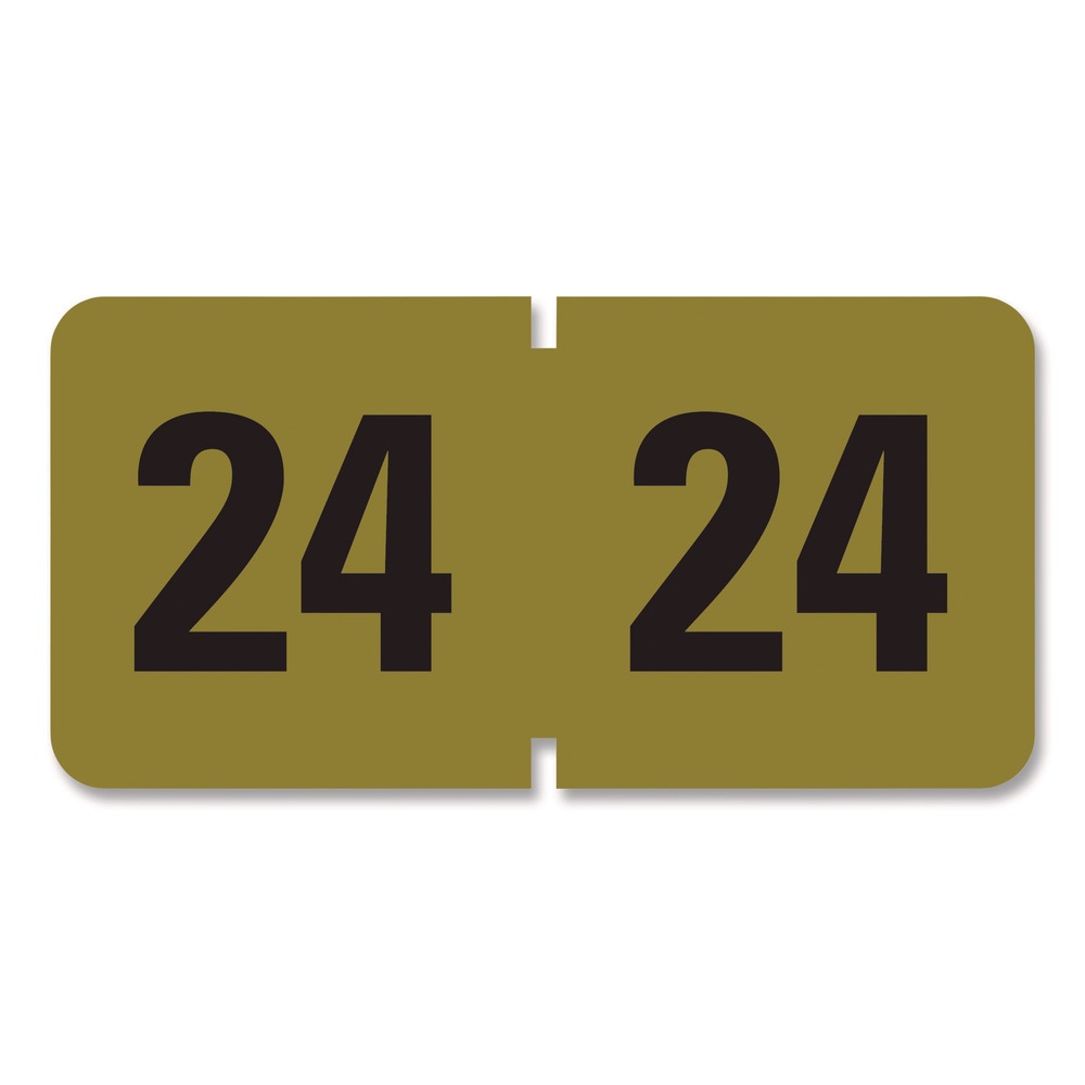 Smead Yearly End Tab 2024 File Folder Labels - Gold (1-Roll)