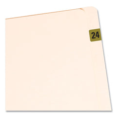Smead Yearly End Tab 2024 File Folder Labels - Gold (1-Roll)