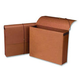 Smead 5.25 in. Expansion 1 Section 100% Recycled Redrope Wallets - Letter Size, Redrope (10/Box)