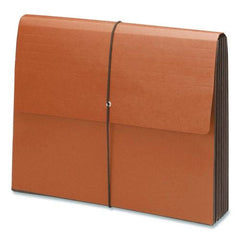Smead 5.25 in. Expansion 1 Section 100% Recycled Redrope Wallets - Letter Size, Redrope (10/Box)