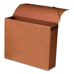 Smead 5.25 in. Expansion 1 Section 100% Recycled Redrope Wallets - Letter Size, Redrope (10/Box)