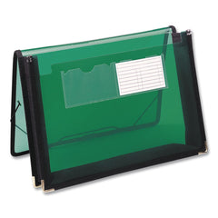 Smead 1 Section 2.25 in. Expansion Poly Wallet - Letter Size, Translucent Green