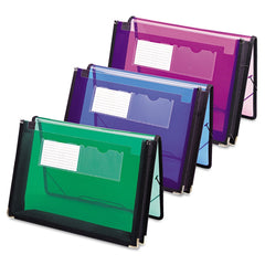 Smead 1 Section 2.25 in. Expansion Poly Wallet - Letter Size, Translucent Green