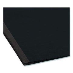 Smead 11 x 17 3 in. Capacity Two-Piece Prong Fastener Premium Pressboard Report Cover - Black/Black