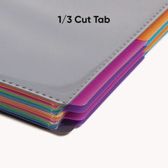 Smead 24 Letter-Size Sleeves Poly Project Organizer - Gray with Bright Pockets
