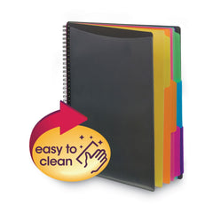 Smead 12 Letter-Size Sleeves Poly Project Organizer - Gray with Bright Pockets