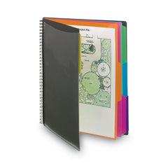 Smead 12 Letter-Size Sleeves Poly Project Organizer - Gray with Bright Pockets
