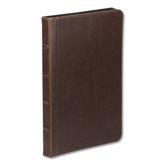 Samsill 11 in. x 8.5 in. Dark Brown Vinyl Vintage Hardback Zipper Portfolio