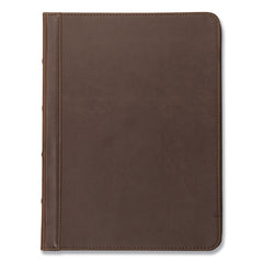Samsill 11 in. x 8.5 in. Dark Brown Vinyl Vintage Hardback Zipper Portfolio