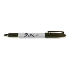 Sharpie Fine Bullet Tip Stainless Steel Single Marker Case Permanent Marker - Black (6/Pack)