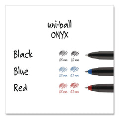 uni-ball ONYX Extra-Fine 0.5 mm Roller Ball Pen - Black/Red Barrel (1-Dozen)