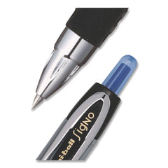 uni-ball Signo 207 0.5 mm Retractable Gel Pen - Blue Ink/Smoke/Black/Blue Barrel/Fine (1-Dozen)