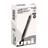 uni-ball Jetstream Elements 1 mm Retractable Hybrid Gel Pen - Black Ink/Black Barrel/Medium (1-Dozen)
