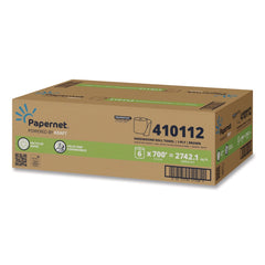 Papernet 7.9 in. x 700 ft. 1-Ply HyTech Seas Hardwound Kraft Roll Towel - Brown (6/Carton)