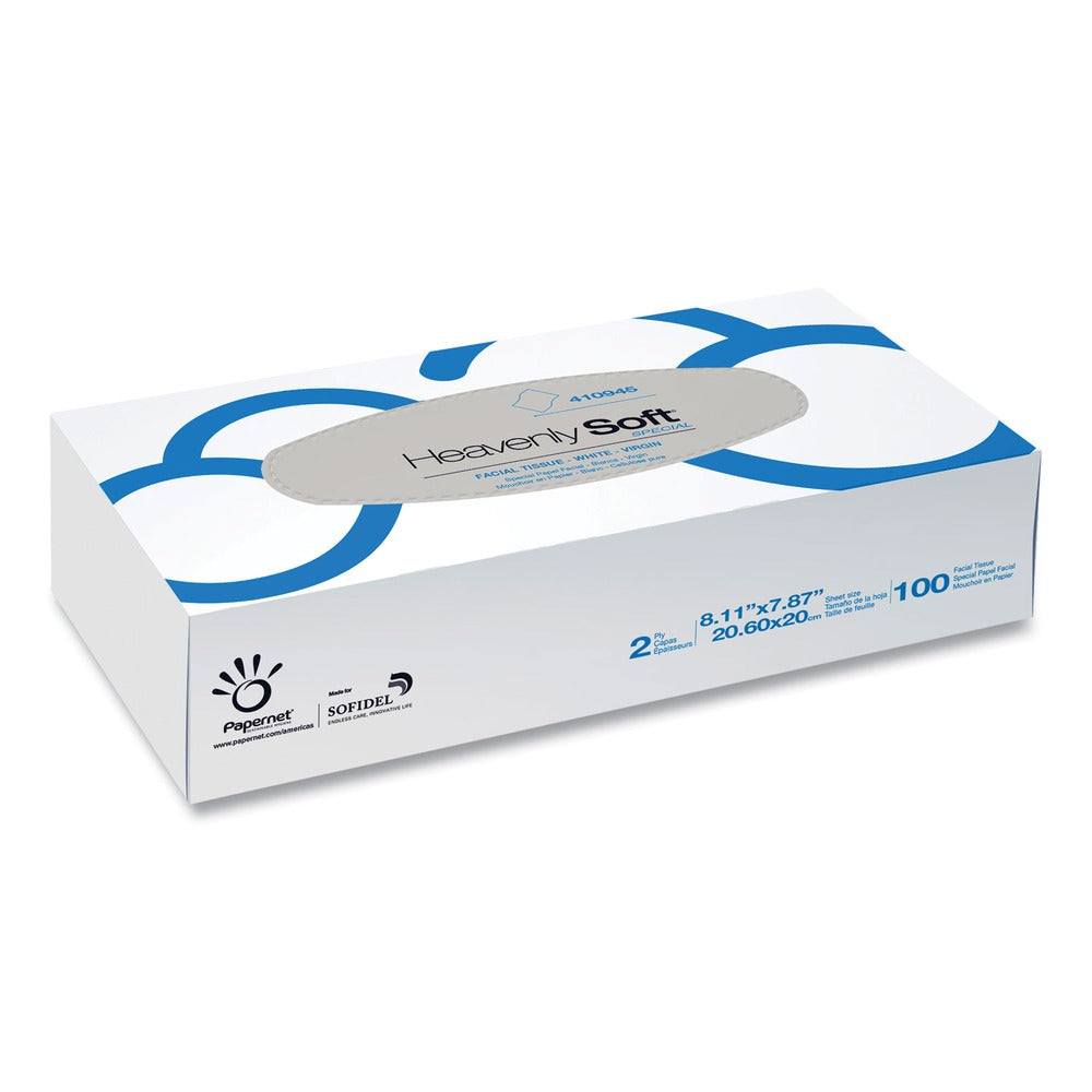Papernet 2-Ply Heavenly Soft Facial Tissue - White (30/Carton)