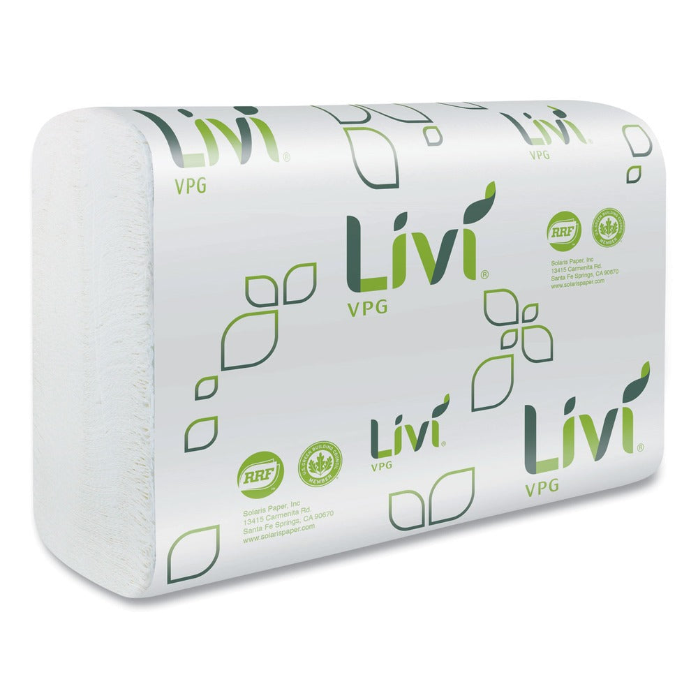 Livi VPG 9.45 in. x 9.06 in. 1-Ply Multifold Towel - White (1-Carton)