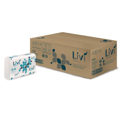Livi VPG Select 9.45 in. x 9.06 in. 1-Ply Multifold Towel - White (16/Carton)