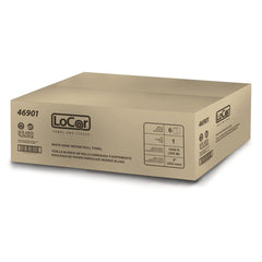 LoCor 8 in. x 1000 ft. 1-Ply Hard Wound Roll Towel - White (6/Carton)