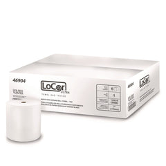 LoCor 7 in. x 1,200 ft. 1-Ply Hard Wound TAD Roll Towel - White (6/Carton)